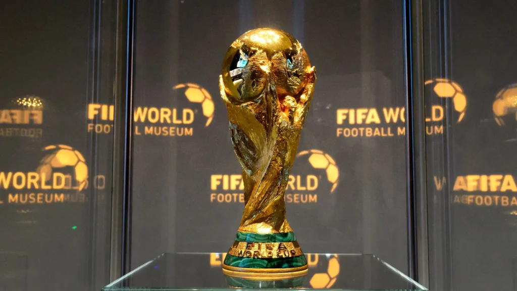 FIFA World Cup trophy displayed at the FIFA World Football Museum