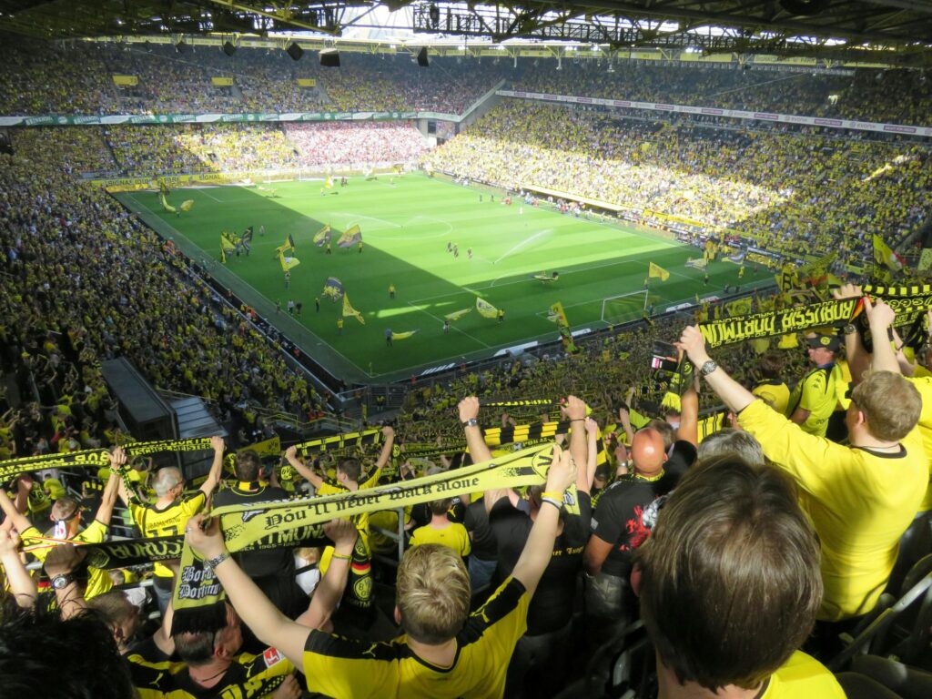 Dortmund stadium with fans