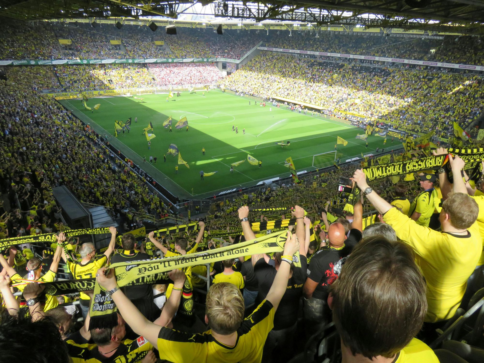 Dortmund stadium with fans